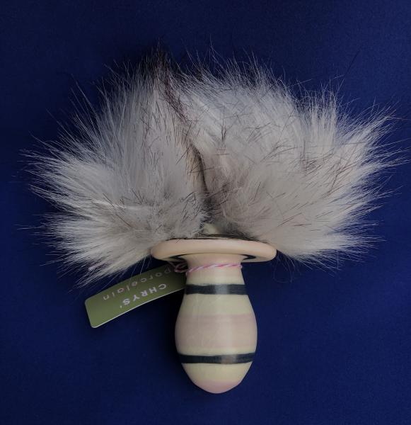 Double Fur Tail Rattle Butt Anal Plug picture