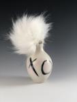 XO White Porcelain Bottle Vase