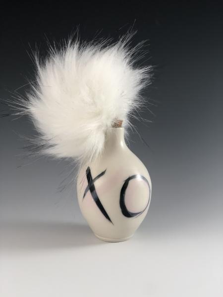 XO White Porcelain Bottle Vase picture