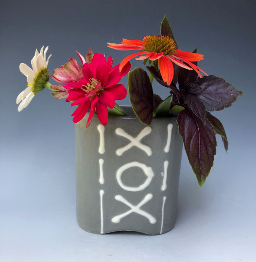 Xoxo Gray Porcelain Vase picture