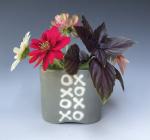 XOXO Gray Porcelain Vase (sm)