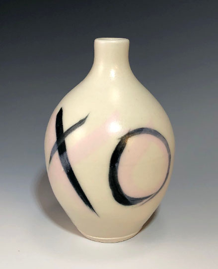 XO White Porcelain Bottle Vase picture