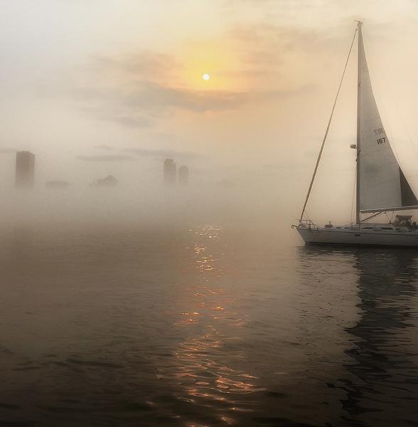 Foggy Sunset