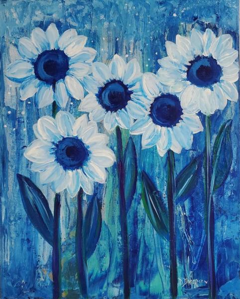 Happiness (Blue Daisies)