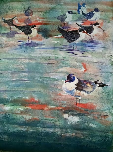 Gulls and Skimmers -  Digital Reproduction 11 x 14