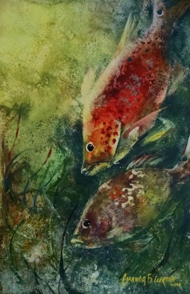 One Fish, Two Fish, Redfish -  Digital Reproduction 11 x 14