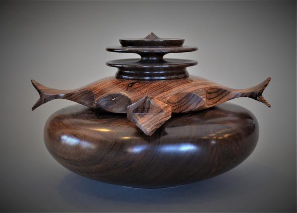 "Kissing Fish Box & Vessel - Zebrano"