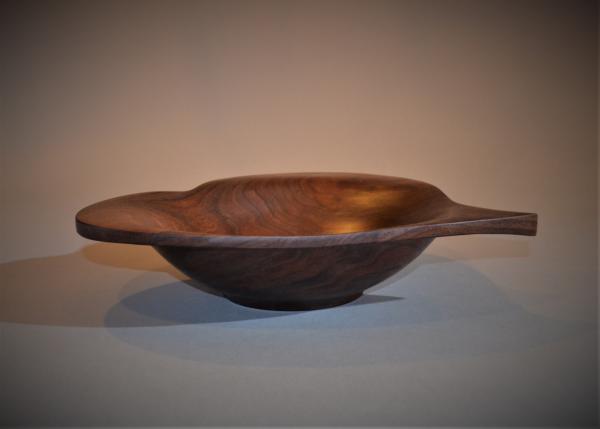 Walnut Curved Heart Bowl - 14" B1978 picture