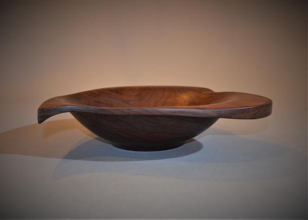 Walnut Curved Heart Bowl - 14" B1978 picture