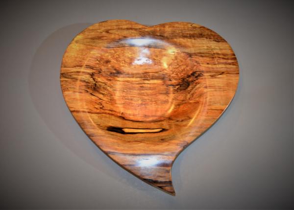 Spalted Sugar Maple Curved Heart Bowl - 14.25" B1972