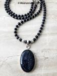 Blue Goldstone Beaded Necklace