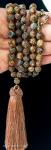 Mala style necklace with Tibetan Dzi beads