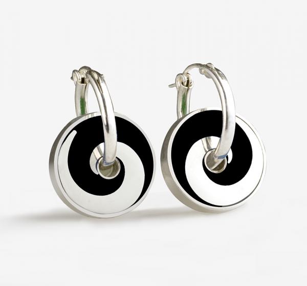 3026b Medium Pinwheel Wave Earrings picture