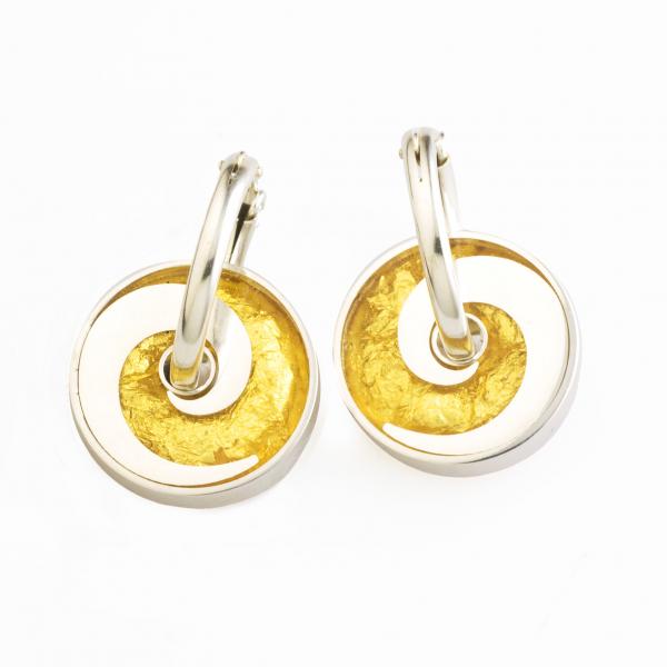 3026b Medium Pinwheel Wave Earrings picture