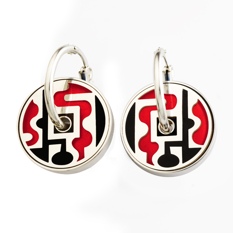 Large Reversible Pinwheel earrings picture