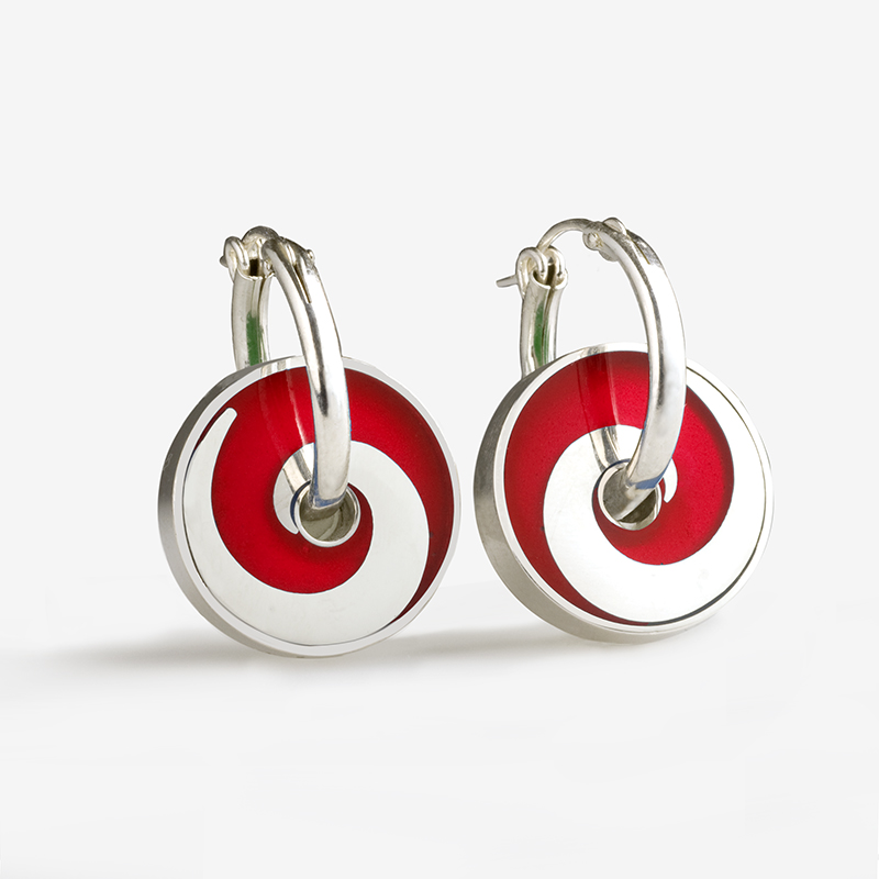 3026b Medium Pinwheel Wave Earrings picture