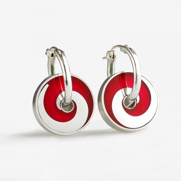 3026b Medium Pinwheel Wave Earrings picture