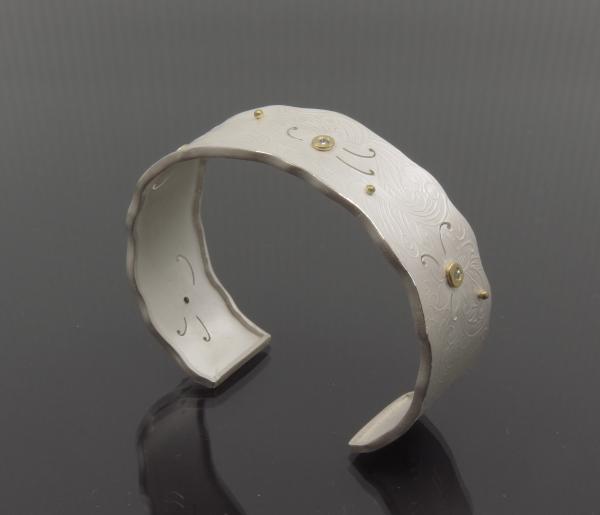 Wide Sterling Cuff with Diamonds picture