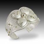 Sterling Silver Flower Cuff