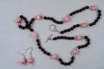 Rhodochrosite & Onyx Necklace