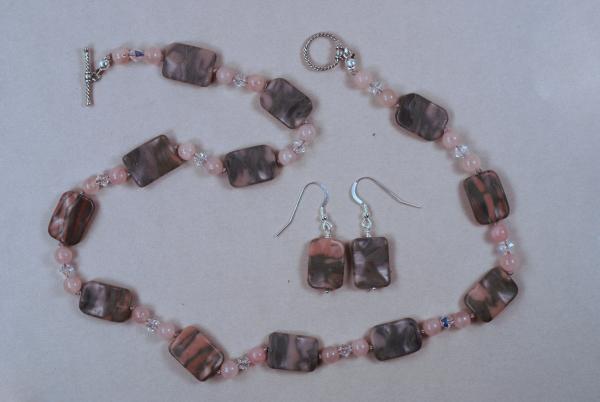 Patterns in Pink & Grey Necklace picture