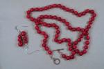 Red "Fossil Rock" Necklace - 30"