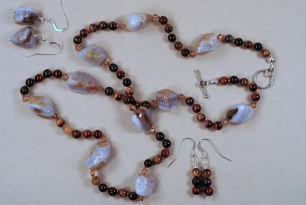 Tiger Eye & Agate Necklace
