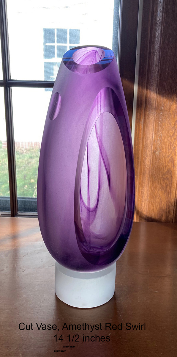 Amethyst Red Cut Vase picture