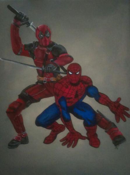 Spiderman/Deadpool Print picture