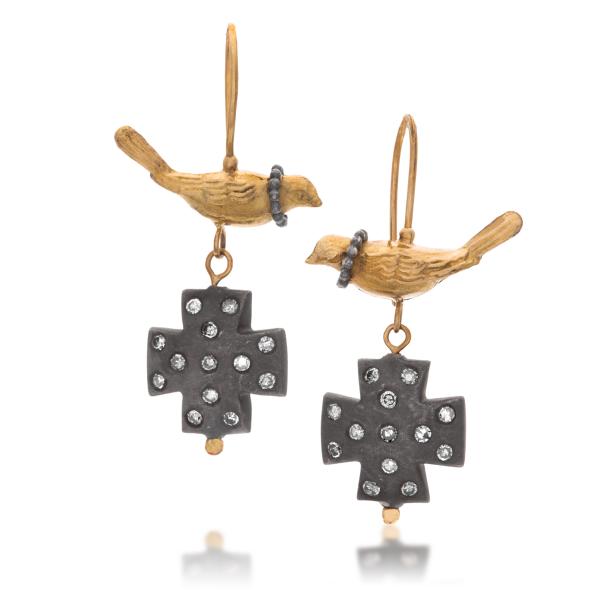 18kt gold wire earrings