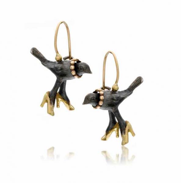 bird with heels earrings