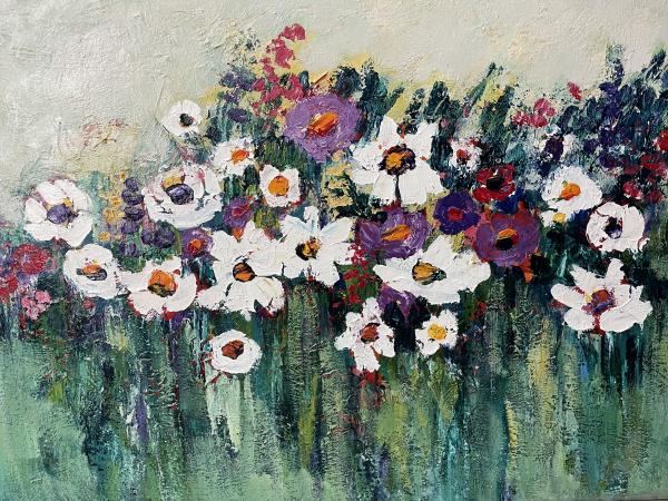 Purple and white Field of Flowers