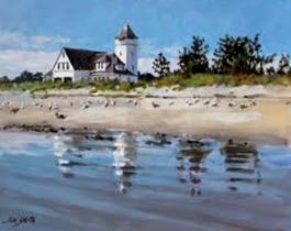 Coast Guard Station, Nahant - 16x20 Original Oil picture