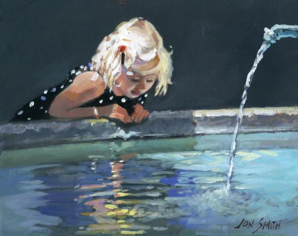 Making a Wish - 8x10 Original Oil picture