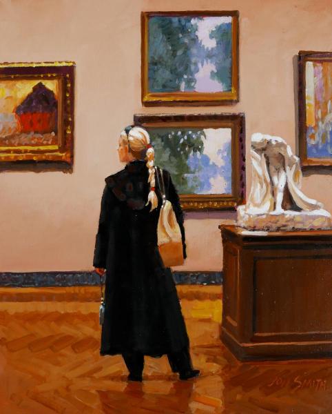 Boston Museum of Fine Arts with Monet - 16x20 Original Oil