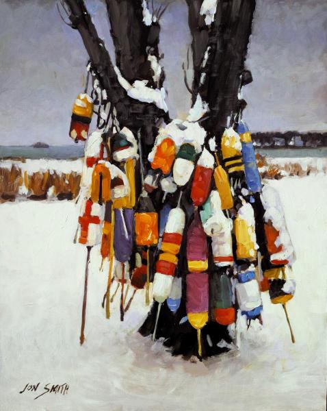 Lobster Buoys - 16x20 Original Oil picture