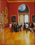 Saturday at the Louvre - 16x20 Original Oil