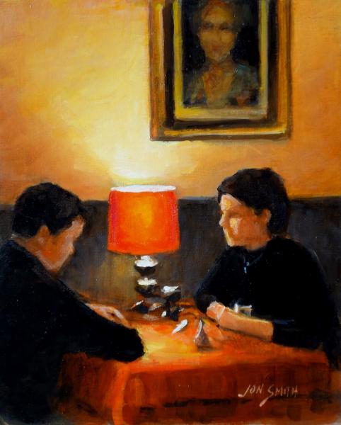 Lamplight - 8x10 Original Oil picture