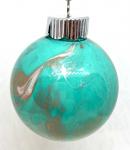 Acrylic pour Christmas ornament