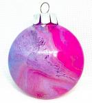 Acrylic pour christmas ornament