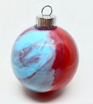 Acrylic pour Christmas ornament