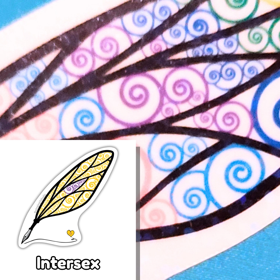 Intersex Sticker, LGBTQIA+ Sticker, Pride Sticker, Fantasy, Writing, Journaling & Book Lover picture
