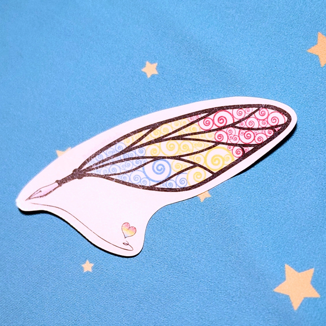 Pansexual Sticker, LGBTQIA+ Sticker, Pride Sticker, Fantasy, Writing, Journaling & Book Lover picture