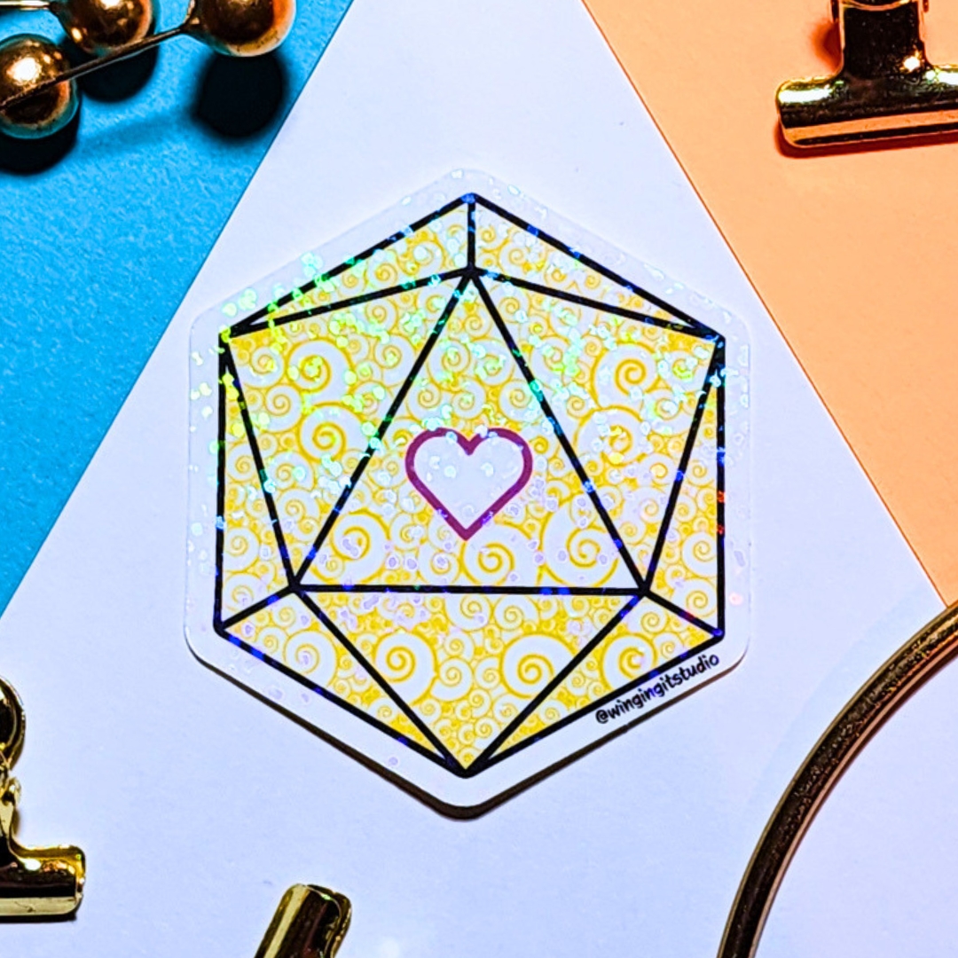 Intersex Sticker, D20 Sticker, LGBTQIA+ Sticker, DND, Pride Sticker picture