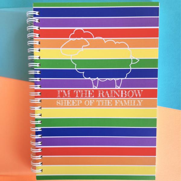 Rainbow Pride Sheep - Lined Notebook