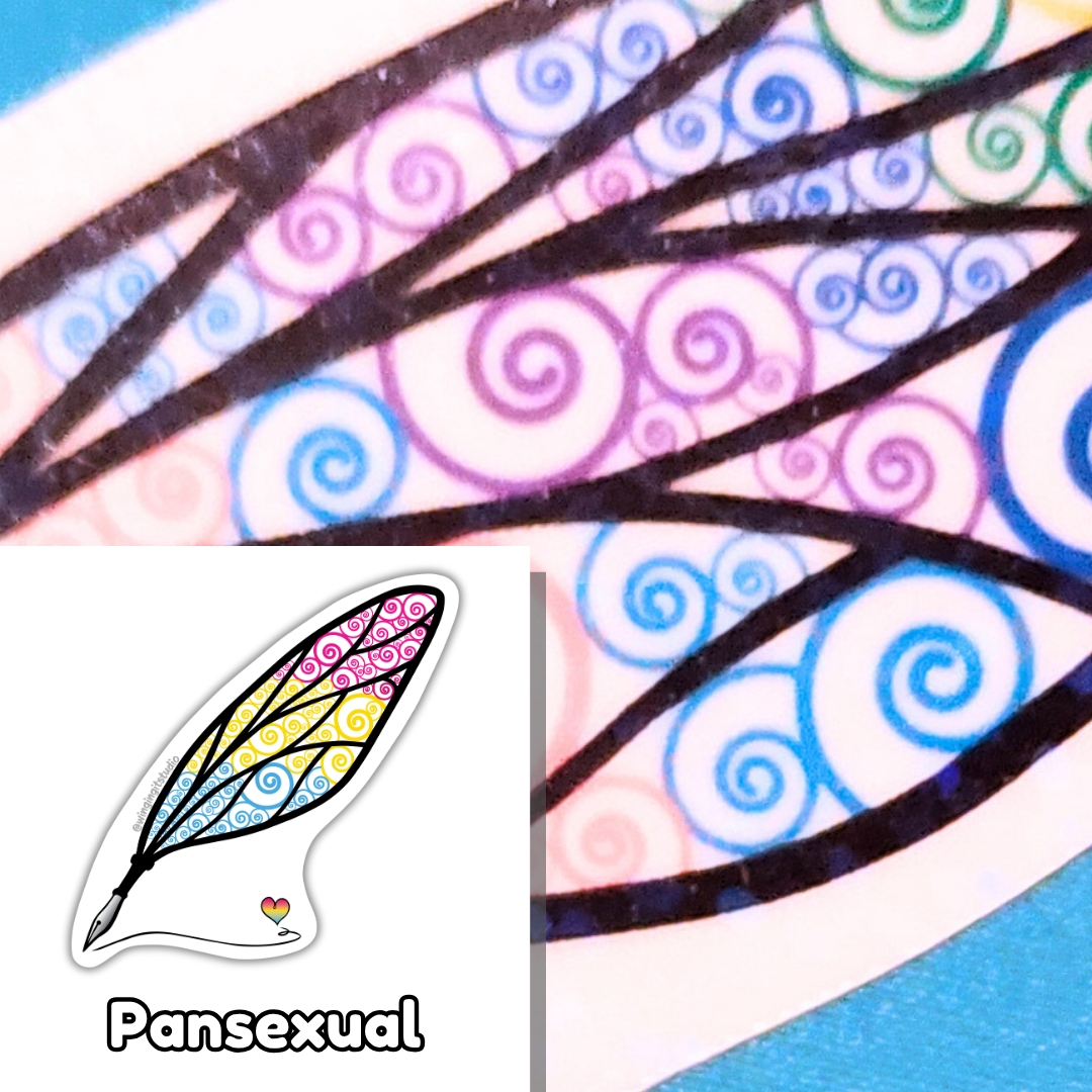 Pansexual Sticker, LGBTQIA+ Sticker, Pride Sticker, Fantasy, Writing, Journaling & Book Lover picture
