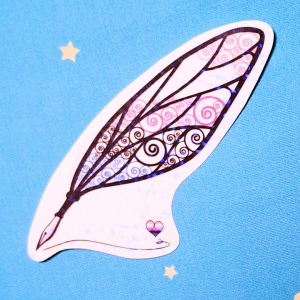 Genderfluid Sticker, LGBTQIA+ Sticker, Pride Sticker, Fantasy, Writing, Journaling & Book Lover
