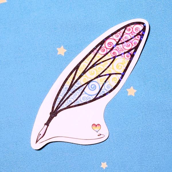 Pansexual Sticker, LGBTQIA+ Sticker, Pride Sticker, Fantasy, Writing, Journaling & Book Lover