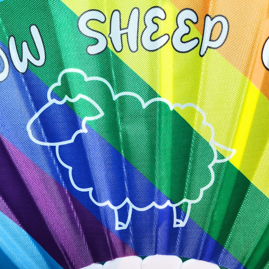Rainbow Sheep - Foldable Hand Fan picture