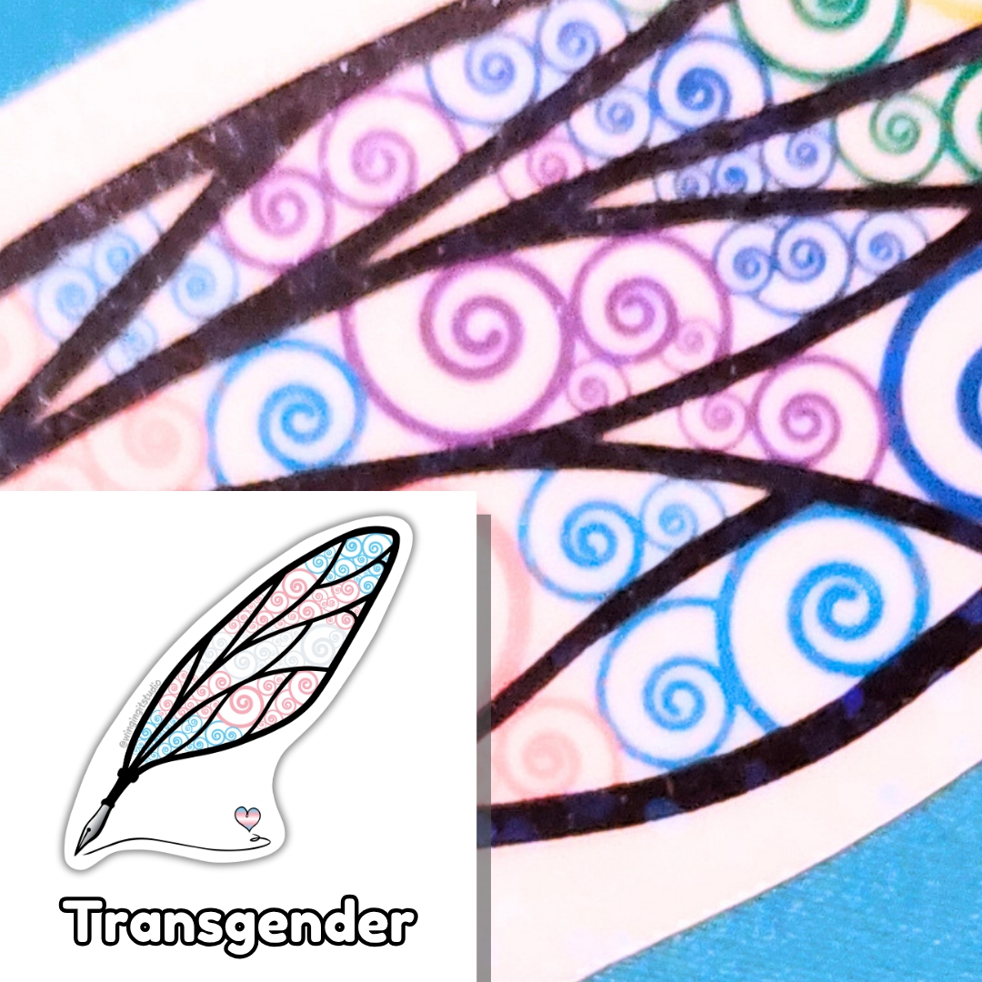 Trans Sticker, LGBTQIA+ Sticker, Pride Sticker, Fantasy, Writing, Journaling & Book Lover picture